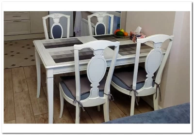 Стол обеденный Блюз 3 на прямых ножках (раздвижной) BOSSANOVA