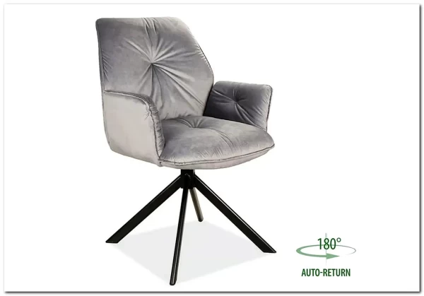 Стул кухонный Signal BOOGIE II Velvet Bluvel 14 серый/черный мат Стул кухонный Signal BOOGIE II Velvet Bluvel 14 серый/черный мат