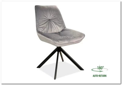 Стул кухонный Signal BOOGIE I Velvet Bluvel 14 серый/черный мат