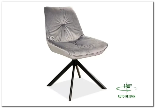 Стул кухонный Signal BOOGIE I Velvet Bluvel 14 серый/черный мат  Стул кухонный Signal BOOGIE I Velvet Bluvel 14 серый/черный мат