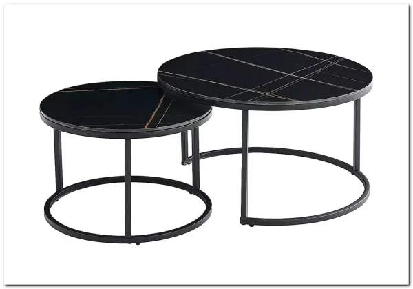 Комплект Signal FERRANTE D, 2 стола журнальных (черный мат/черный мат) Комплект Signal FERRANTE D, 2 стола журнальных (черный мат/черный мат)