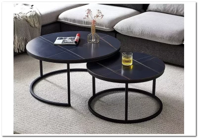 Комплект Signal FERRANTE D, 2 стола журнальных (черный мат/черный мат)