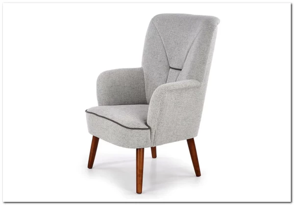 Кресло BISHOP  Halmar (светло-серый/орех) Кресло BISHOP  Halmar (светло-серый/орех)