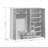 Купить Шкаф Koen SZF4D2S ясень снежный BRW с доставкой по России по цене производителя можно в магазине Другая мебель в Барнауле