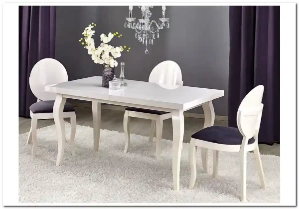 Стол обеденный Halmar MOZART 160 раскладной (белый) Стол обеденный Halmar MOZART 160 раскладной (белый)