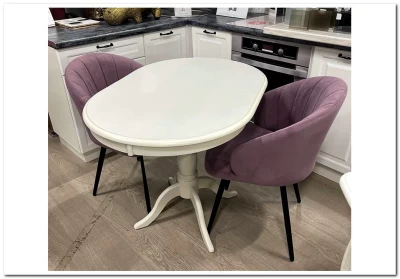 Стол обеденный Диалог 12 овальный на балясине (раздвижной) BOSSANOVA