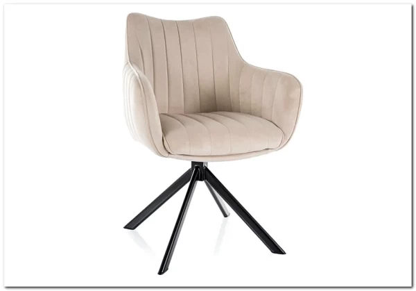 Стул кухонный Signal AZALIA Velvet Bluvel 30 поворотный (светло-бежевый/черный) Стул кухонный Signal AZALIA Velvet Bluvel 30 поворотный (светло-бежевый/черный)
