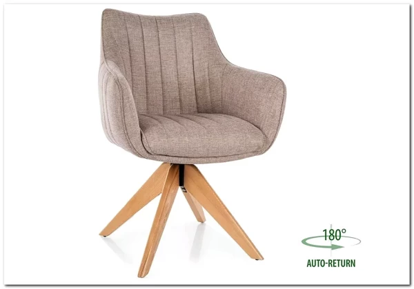 Стул кухонный Signal AZALIA D Brego 31 поворотный (светло-бежевый/дуб) Стул кухонный Signal AZALIA D Brego 31 поворотный (светло-бежевый/дуб)