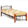 Купить Кровать AT-915 дерево гевея/металл 90*200 (Single bed), красный дуб/черный с доставкой по России по цене производителя можно в магазине Другая мебель в Барнауле