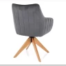 Стул кухонный Signal AZALIA D Velvet Bluvel 14 поворотный (серый/дуб)