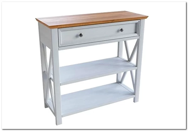 Консоль Форест белый воск/антик