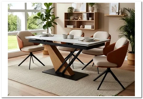 Стол обеденный Signal GENESIS 160 раскладной (белый/дуб) Стол обеденный Signal GENESIS 160 раскладной (белый/дуб)