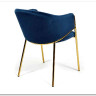 Стул KRONOS (mod. 8158) металл/вельвет синий/золотые ножки G062-48