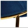 Стул KRONOS (mod. 8158) металл/вельвет синий/золотые ножки G062-48