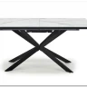 Стол обеденный Halmar DIESEL раскладной (белый мрамор/темно-серый/черный)