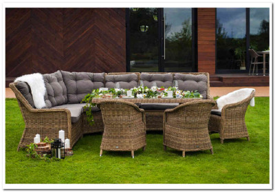 Базелла обеденная группа из искусственного ротанга