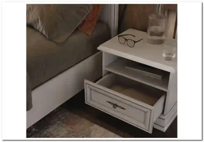 Тумба прикроватная Кентаки S320-KOM1S белый BRW