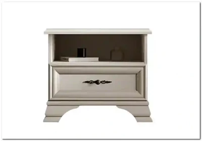 Тумба прикроватная Кентаки S320-KOM1S белый BRW