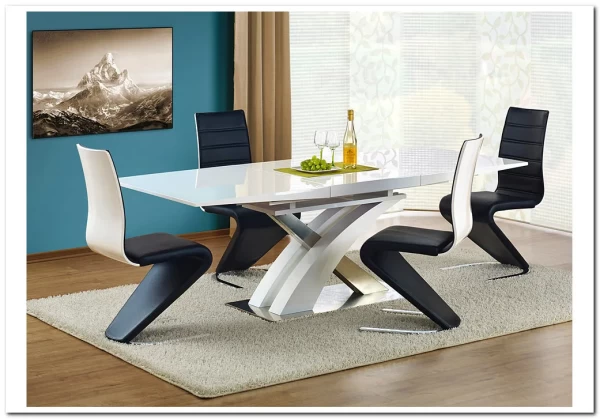 Стол обеденный Halmar SANDOR, раскладной (белый) Стол обеденный Halmar SANDOR, раскладной (белый)