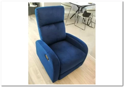 Кресло Signal OLIMP VELVET раскладное (синий)