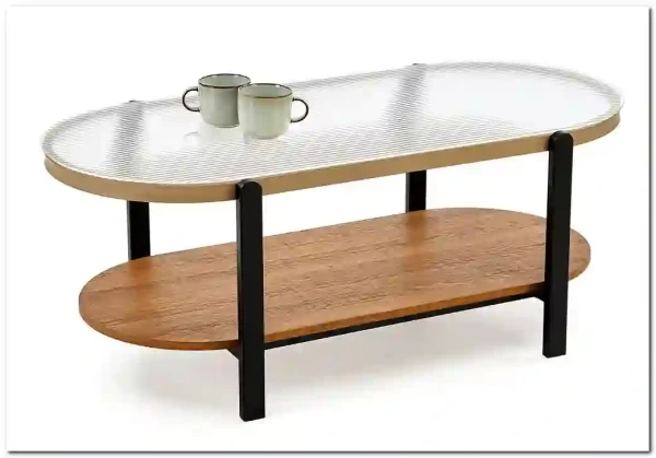 Стол журнальный Halmar KAMALA (прозрачный/натуральный/черный) Стол журнальный Halmar KAMALA (прозрачный/натуральный/черный)