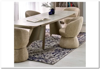 Стол обеденный Halmar SALIX 180 (травертин/кашемир)